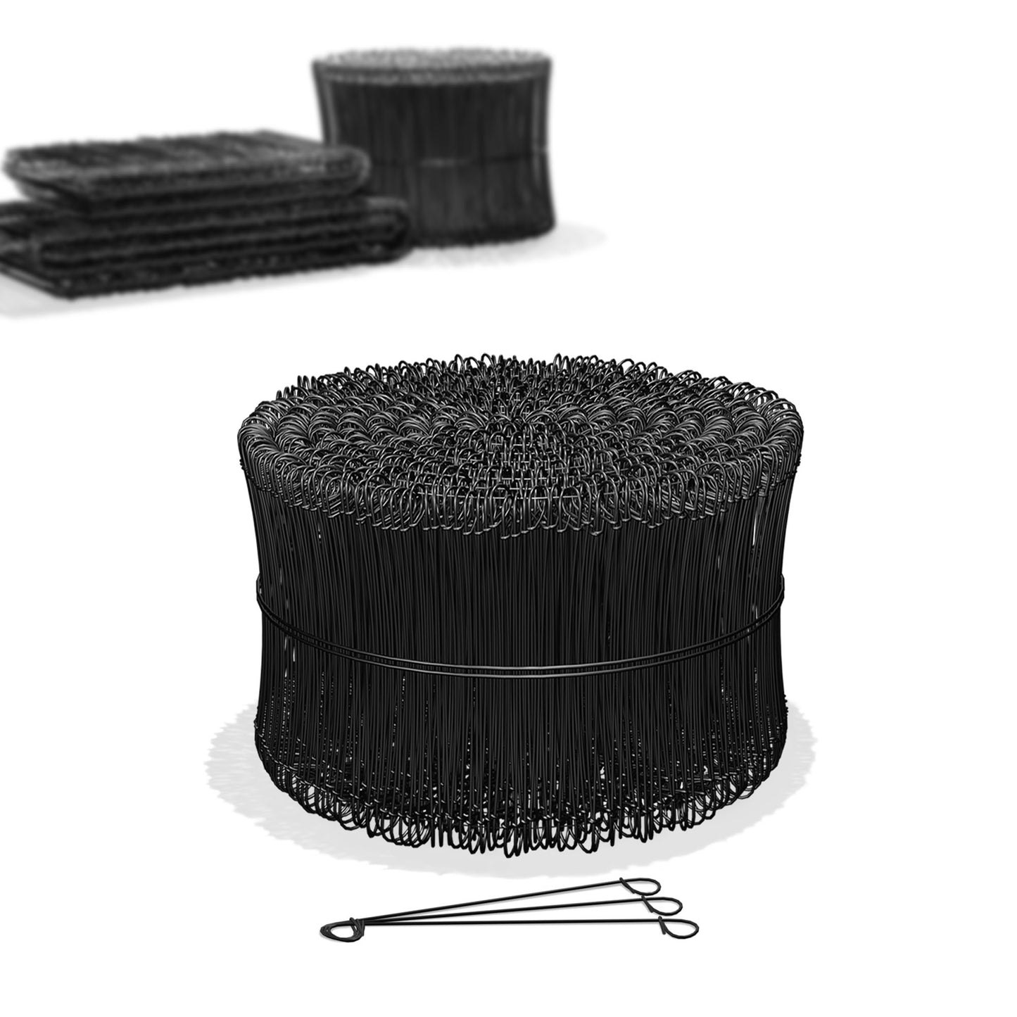 Ösendraht - schwarz ummantelt - einfach geschlauft