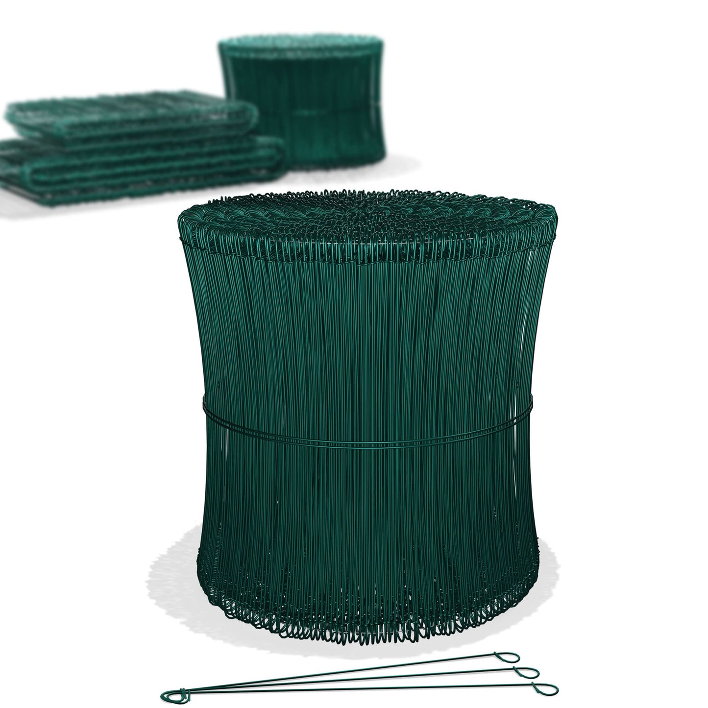 Ösendraht - grün ummantelt - einfach geschlauft