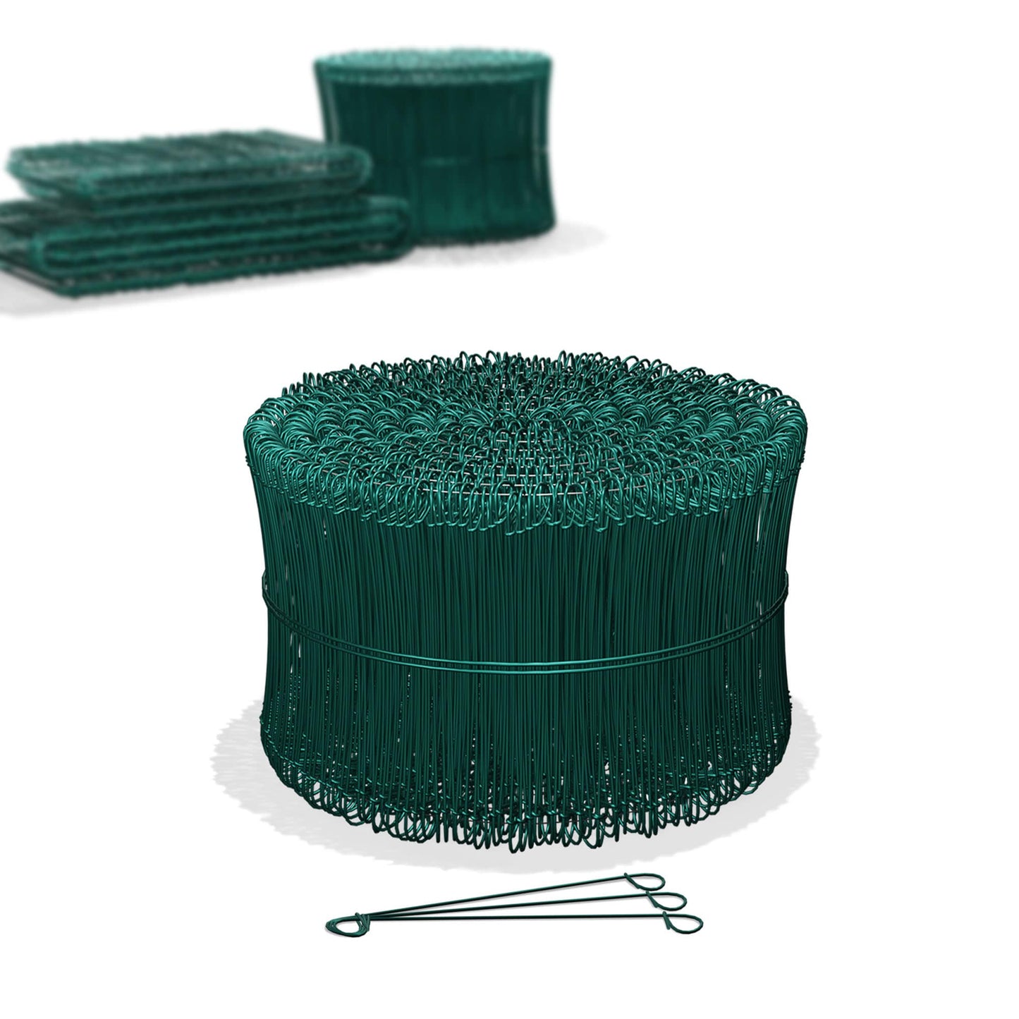 Ösendraht - grün ummantelt - einfach geschlauft