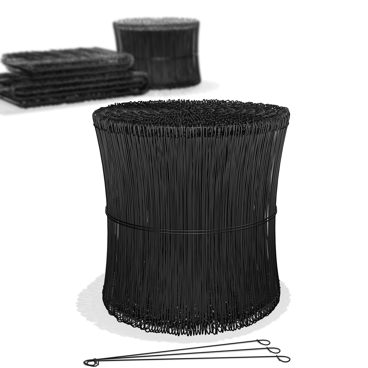 Ösendraht - schwarz ummantelt - einfach geschlauft