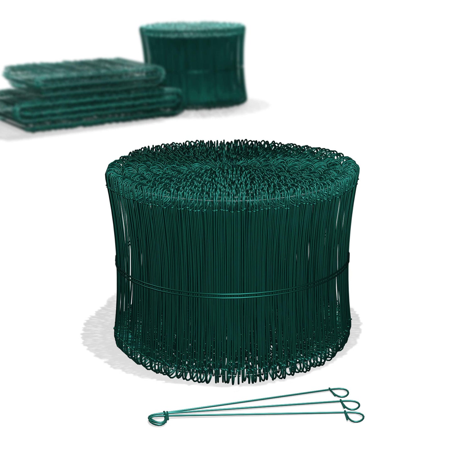 Ösendraht - grün ummantelt - einfach geschlauft