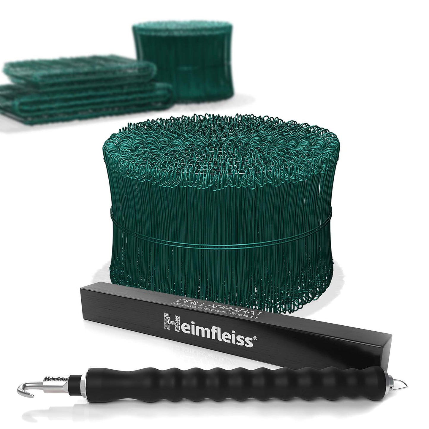 Drillapparat + Ösendraht grün ummantelt