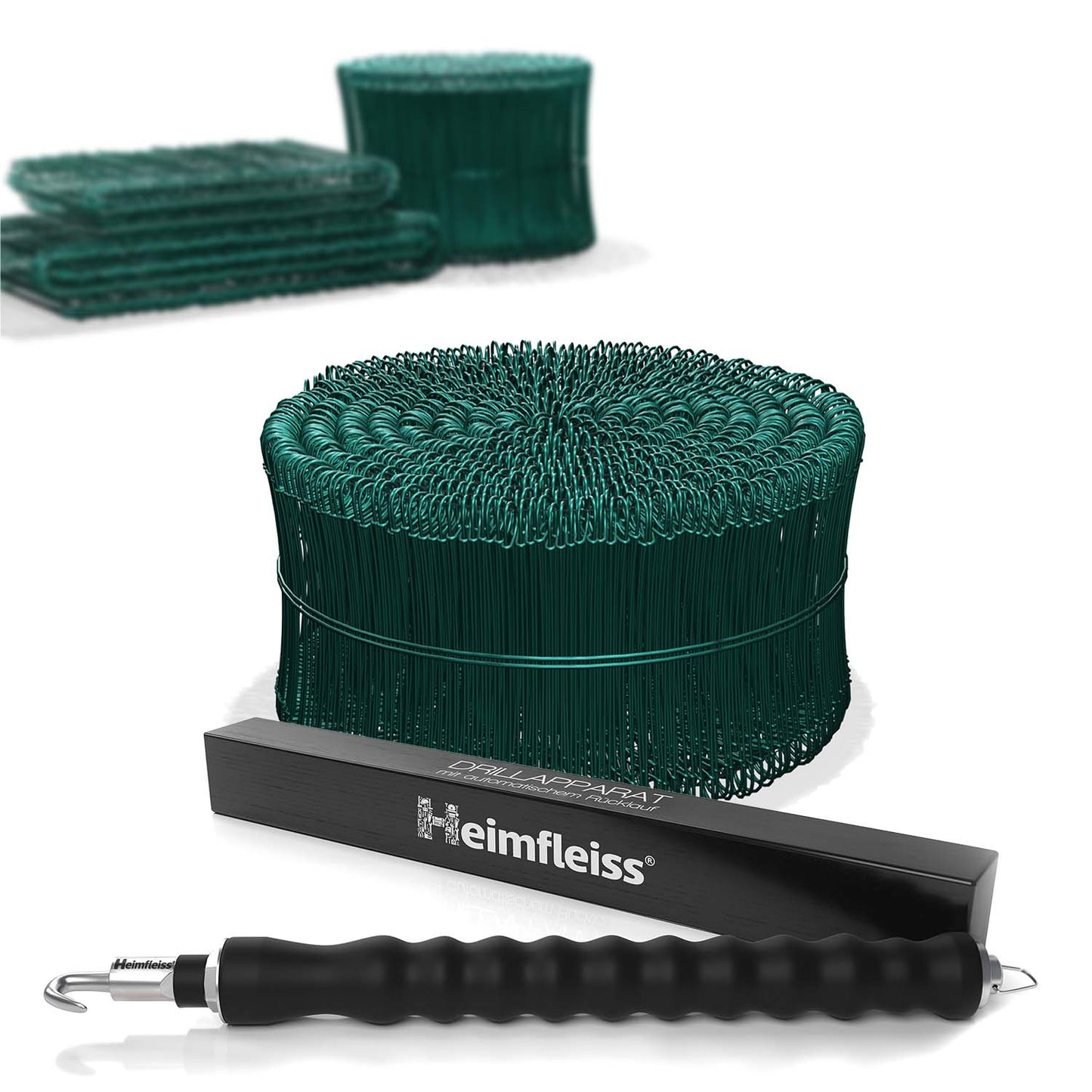 Drillapparat + Ösendraht grün ummantelt