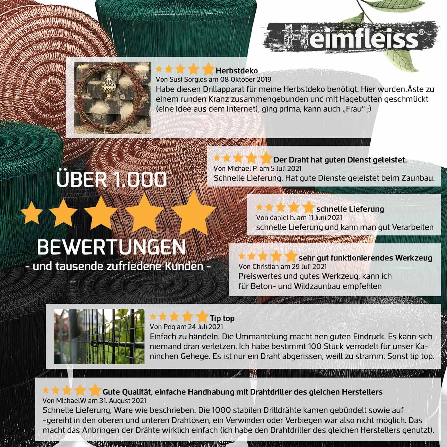 Drillapparat + Ösendraht grün ummantelt