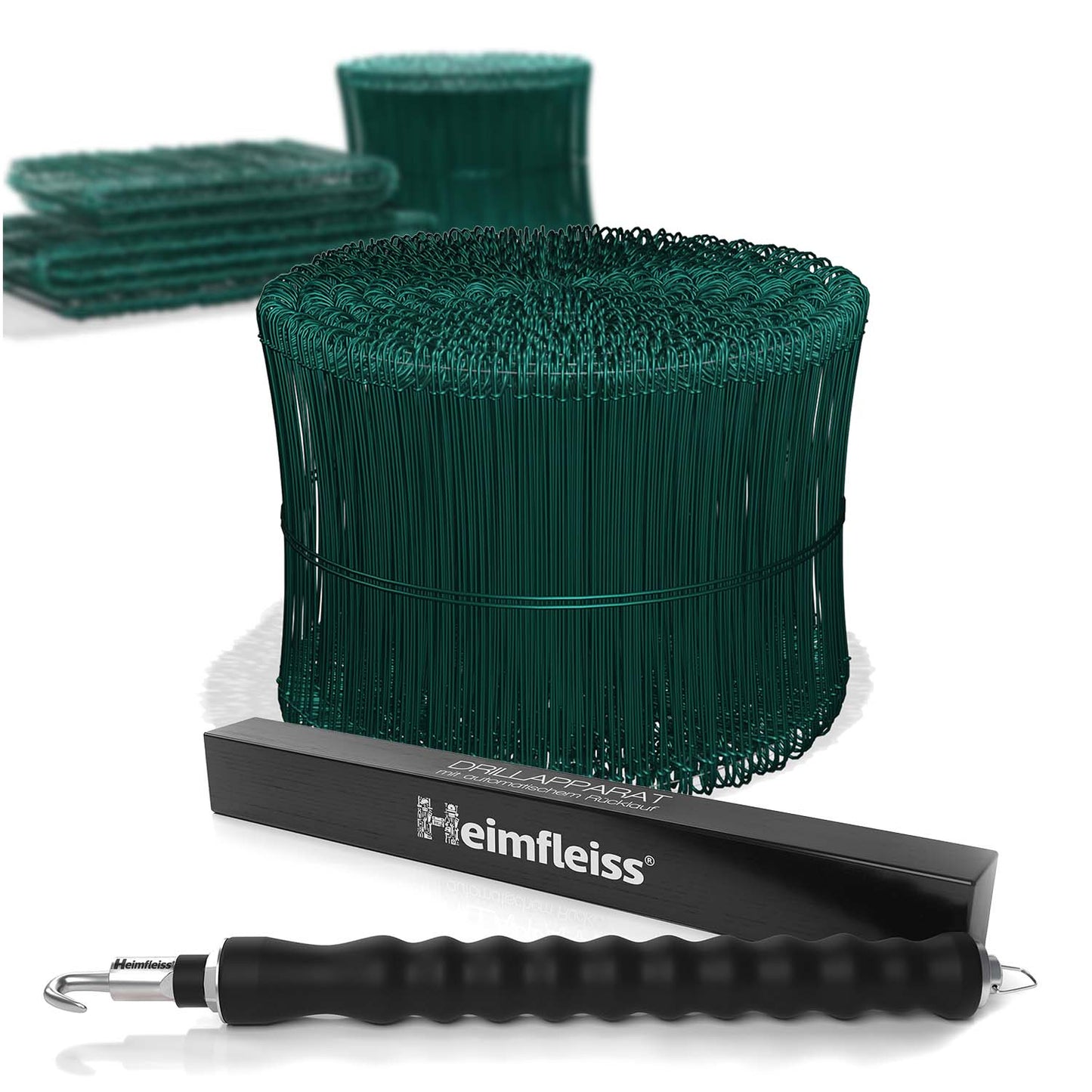 Drillapparat + Ösendraht grün ummantelt