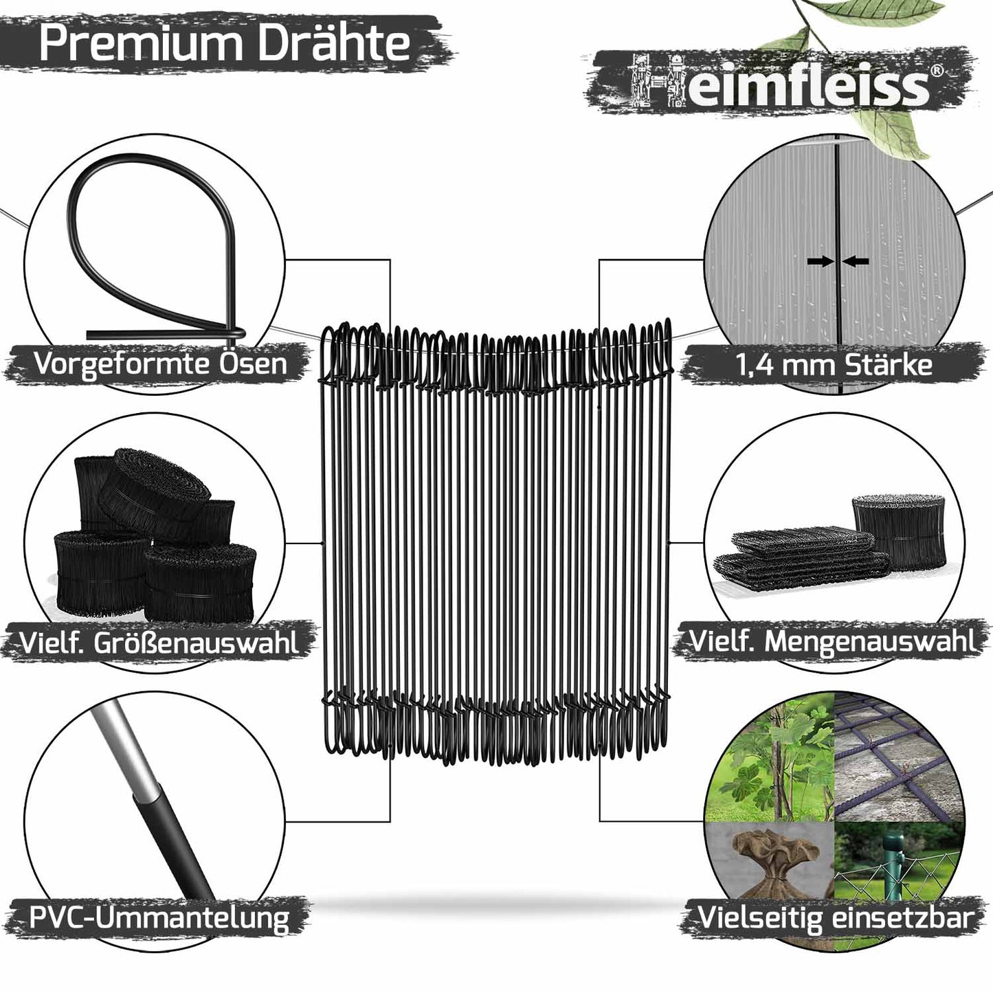 Drillapparat + Ösendraht schwarz ummantelt
