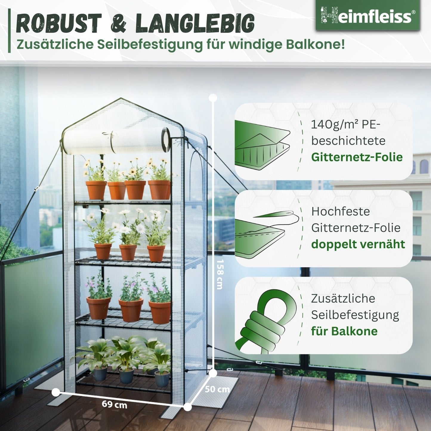 Foliengewächshaus klein