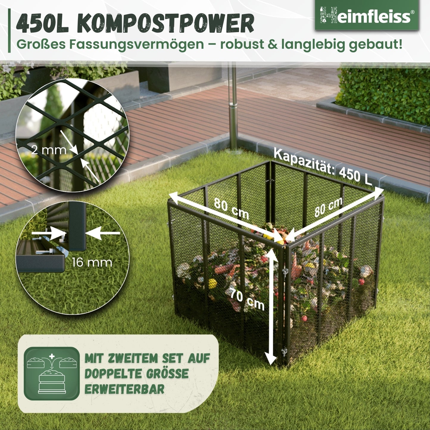 Komposter Metall 450L/ 750L