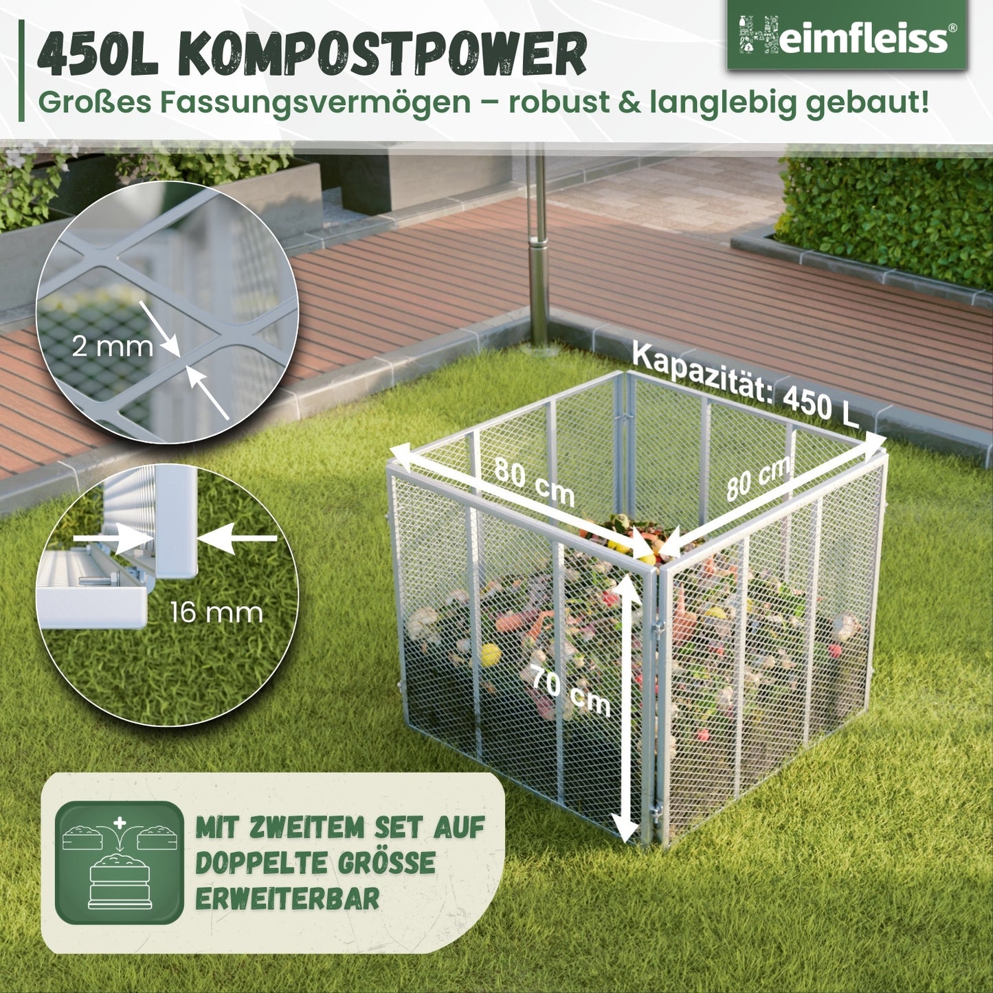Komposter Metall 450L/ 750L