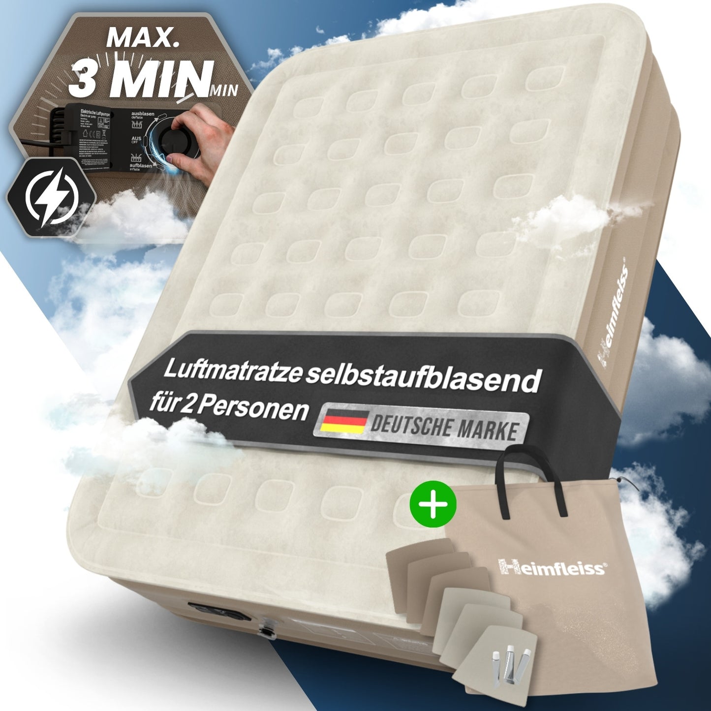 Luftmatratze selbstaufblasend