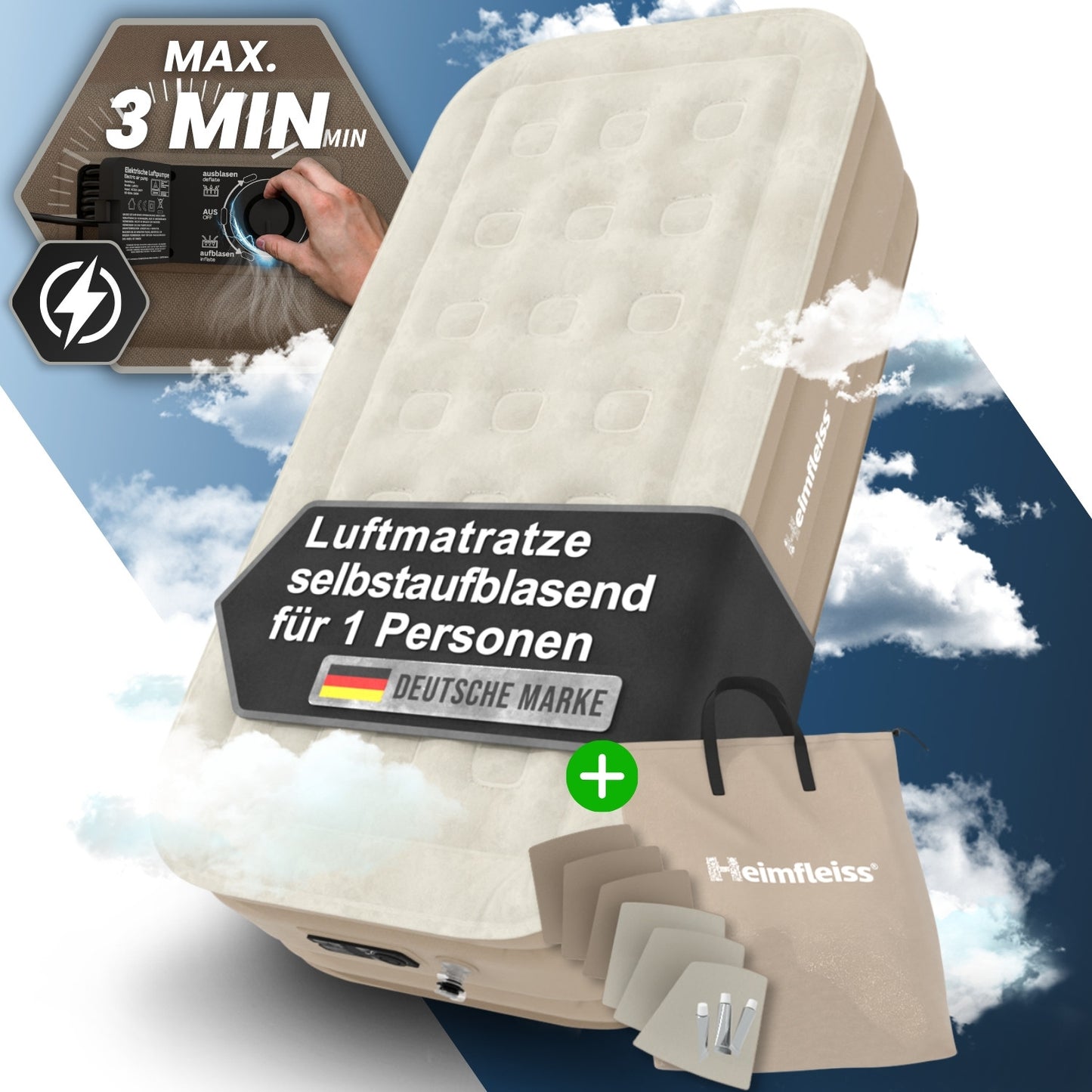 Luftmatratze selbstaufblasend