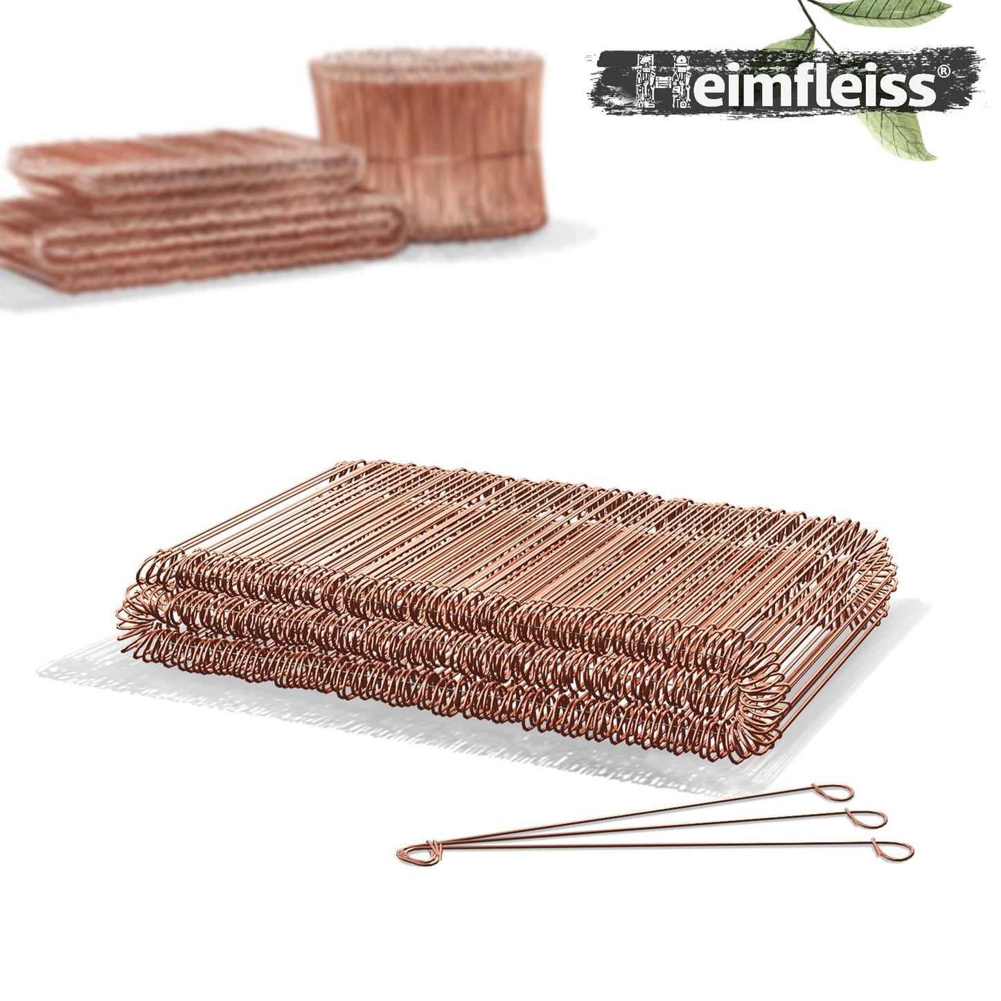 Ösendraht - verkupfert - einfach geschlauft