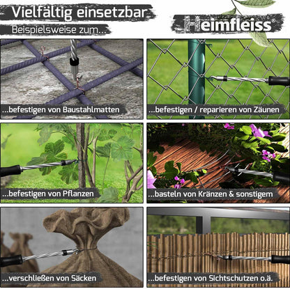 Ösendraht - grün ummantelt - einfach geschlauft
