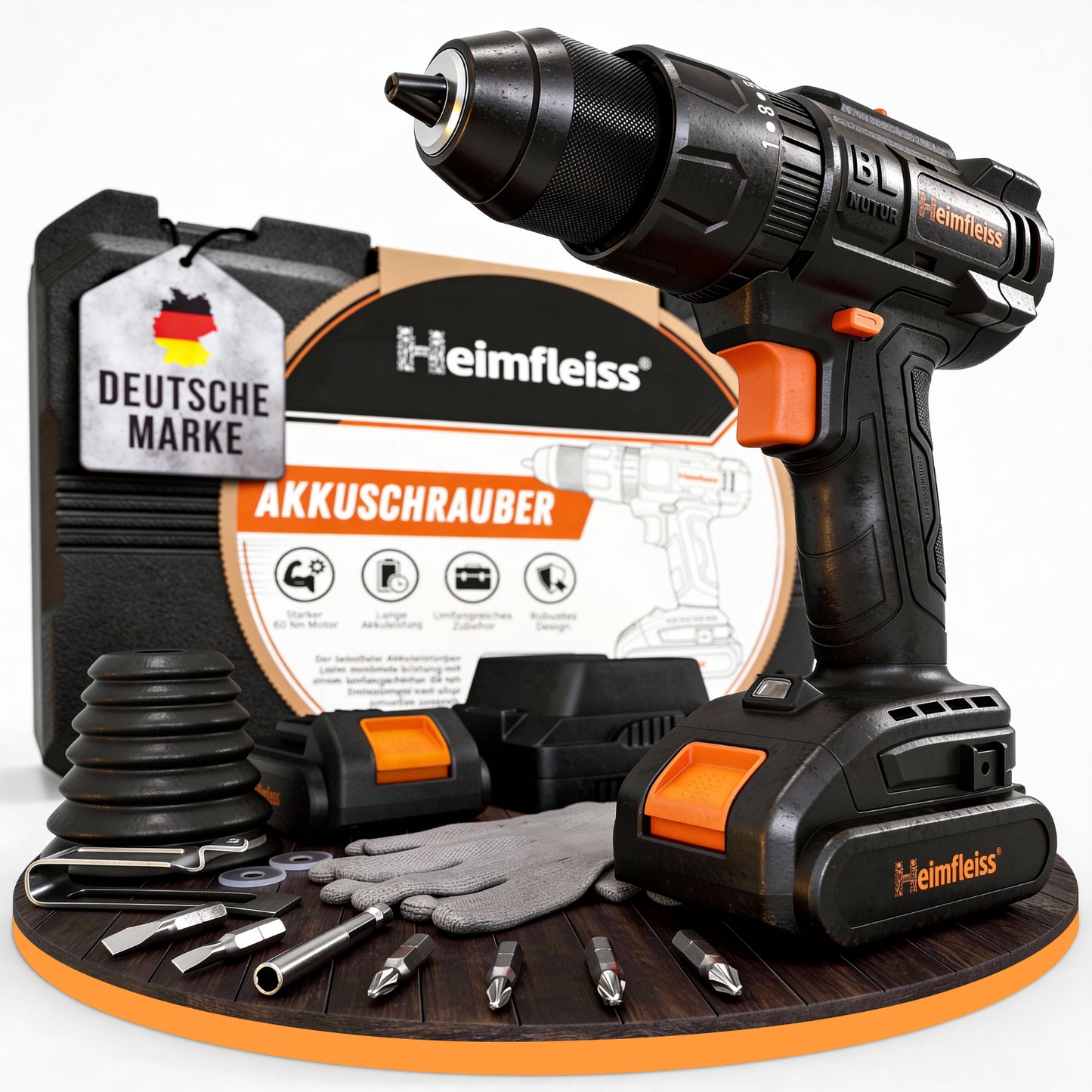 Akku Bohrschrauber Set mit 2 Akkus + Ladegerät