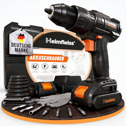 Akku Bohrschrauber Set mit 2 Akkus + Ladegerät