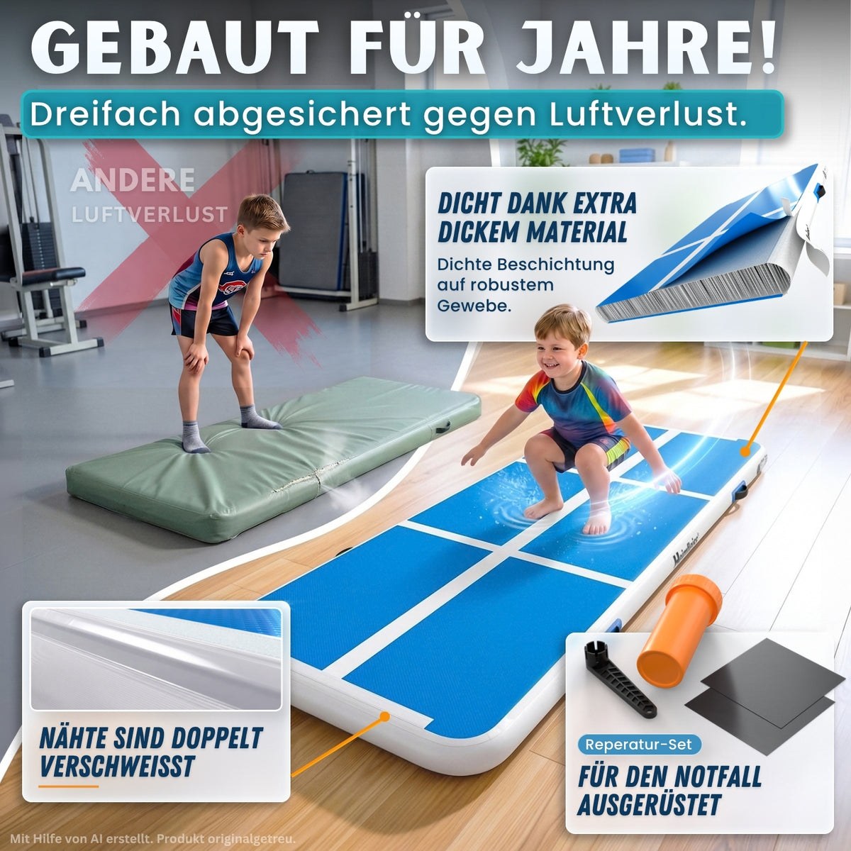Airtrack Matte 300x100x10 cm