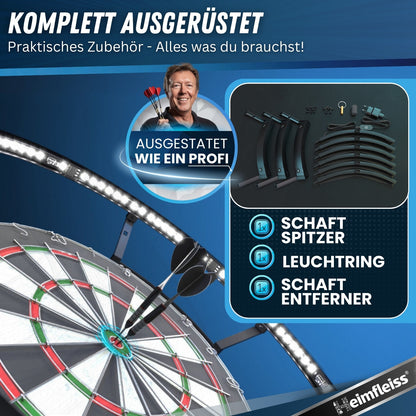 Dartscheibe Beleuchtung 360°