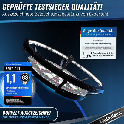Dartscheibe Beleuchtung 360°
