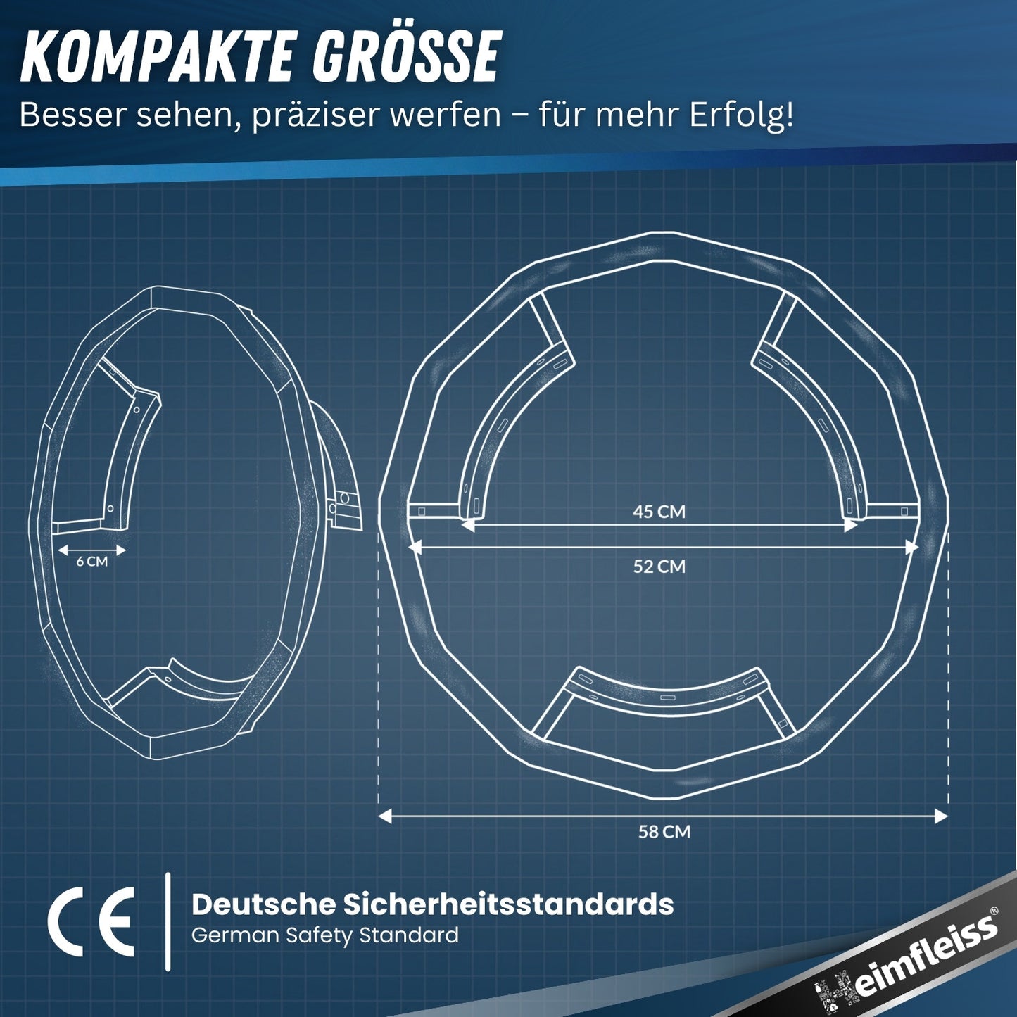 Dartscheibe Beleuchtung 360°