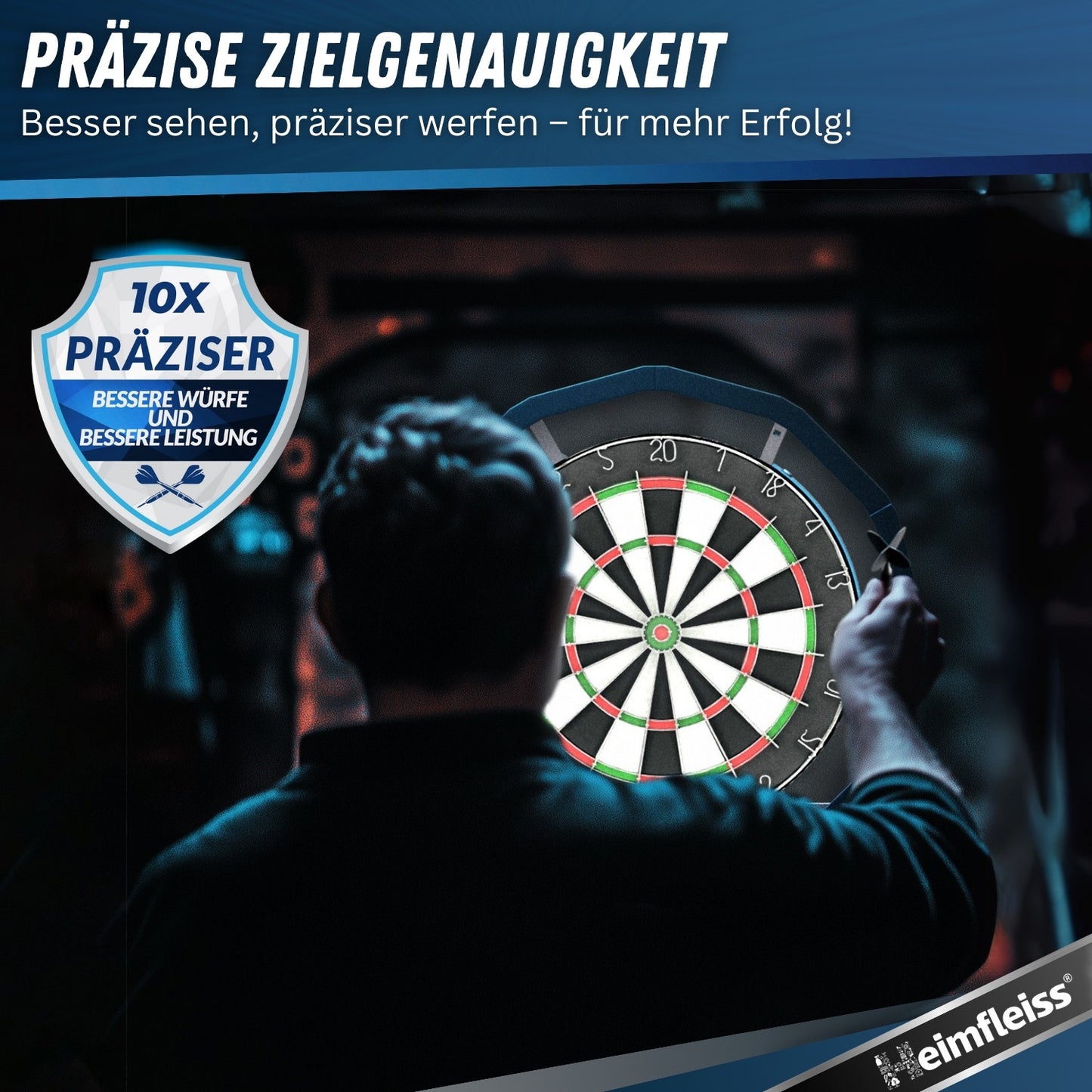 Dartscheibe Beleuchtung 360°