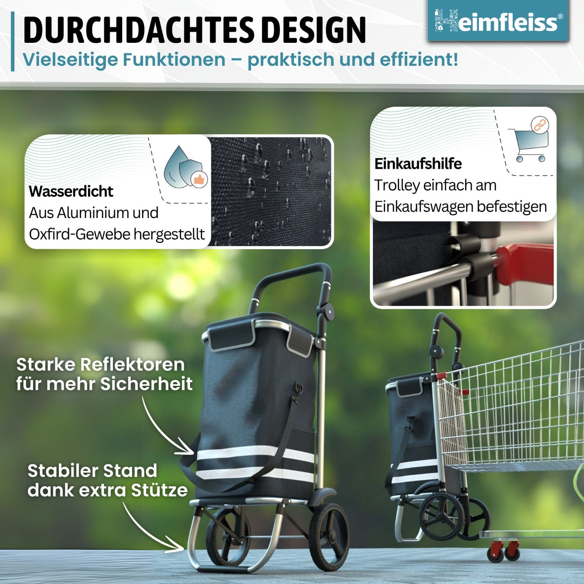 Einkaufstrolley klappbar mit Kühlfach