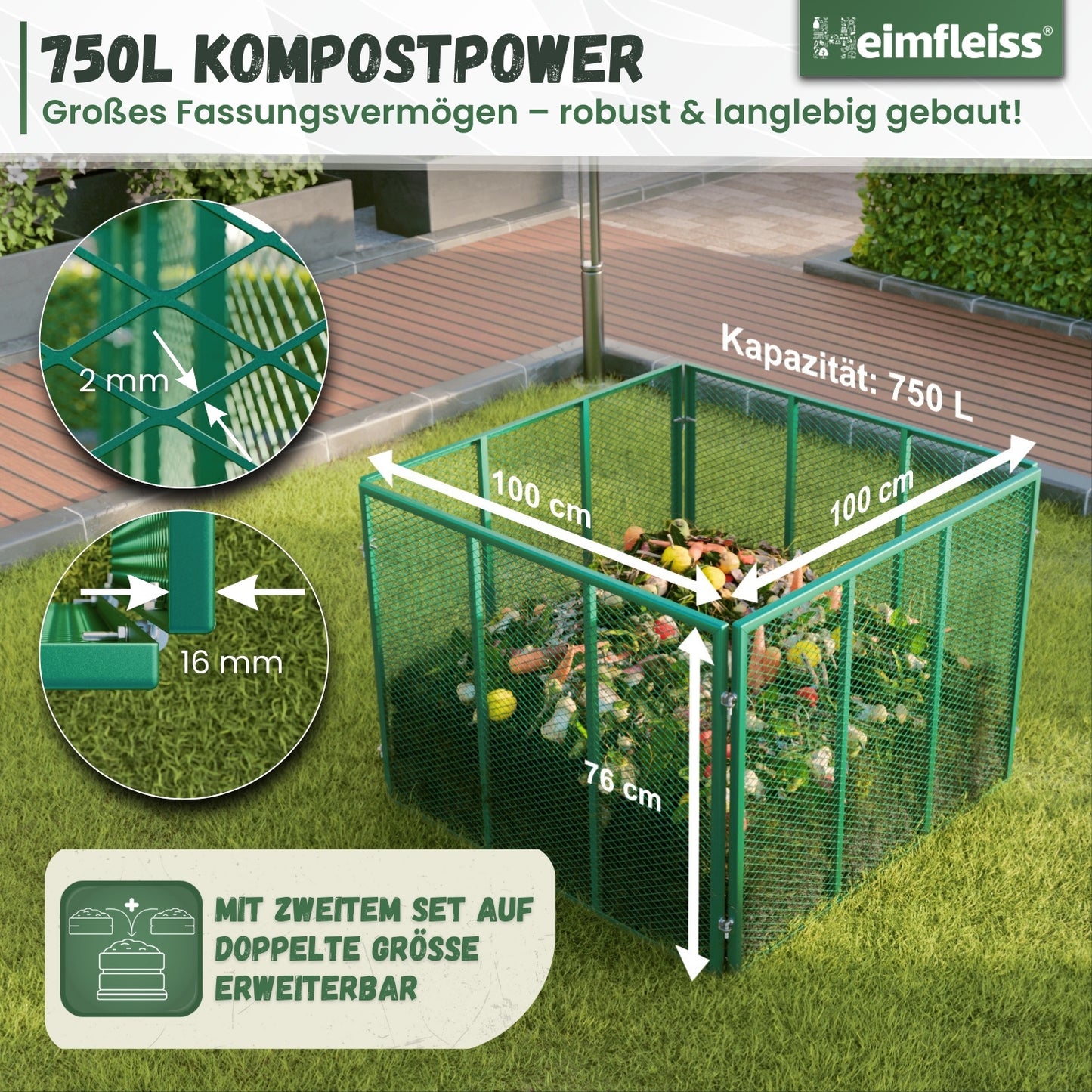 Komposter Metall 450L/ 750L