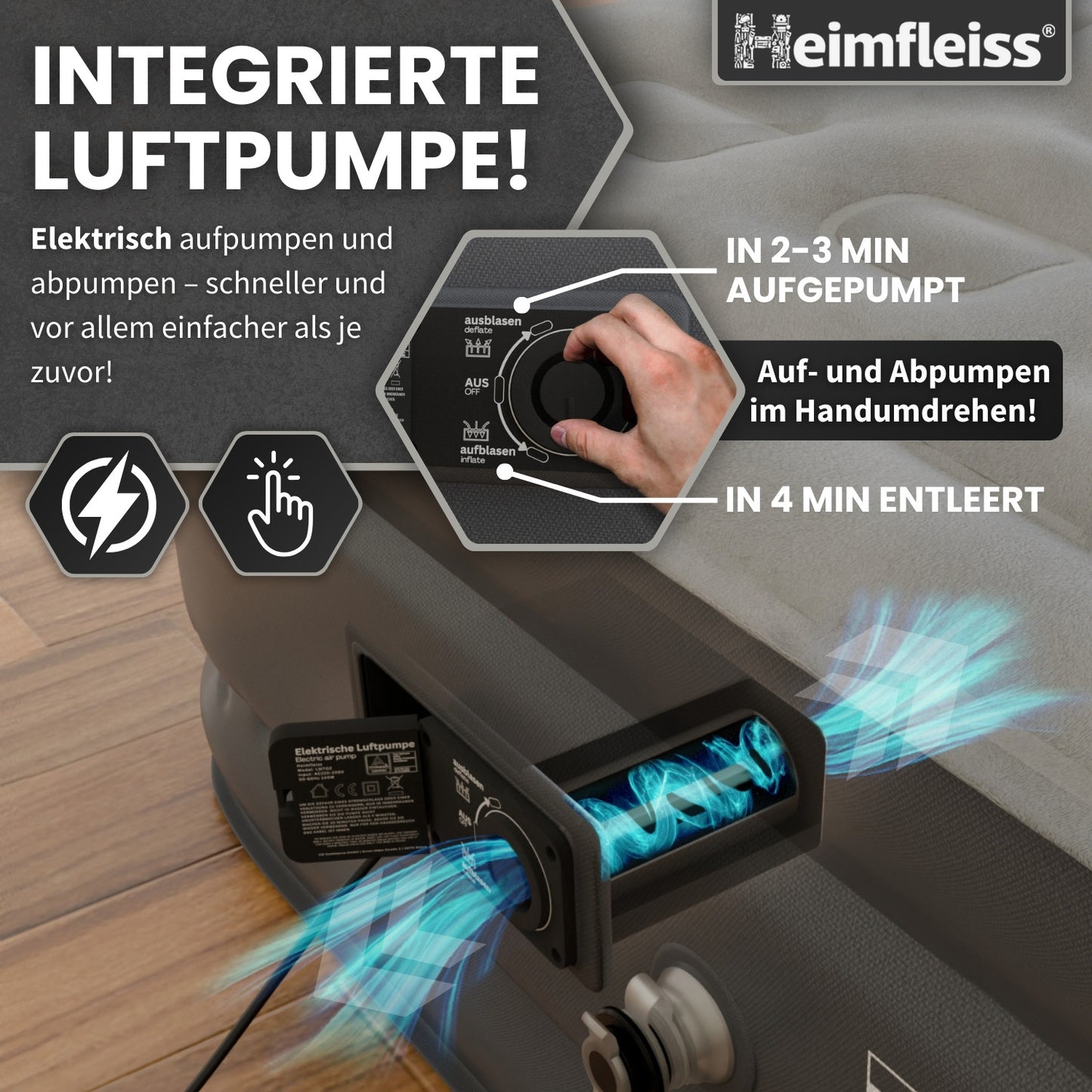 Luftmatratze selbstaufblasend