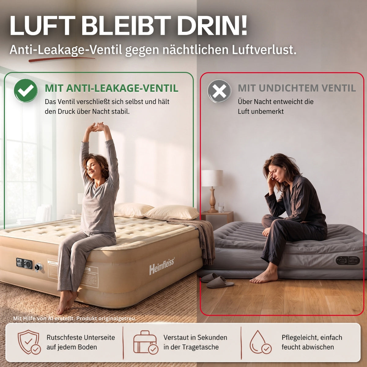 Luftmatratze selbstaufblasend
