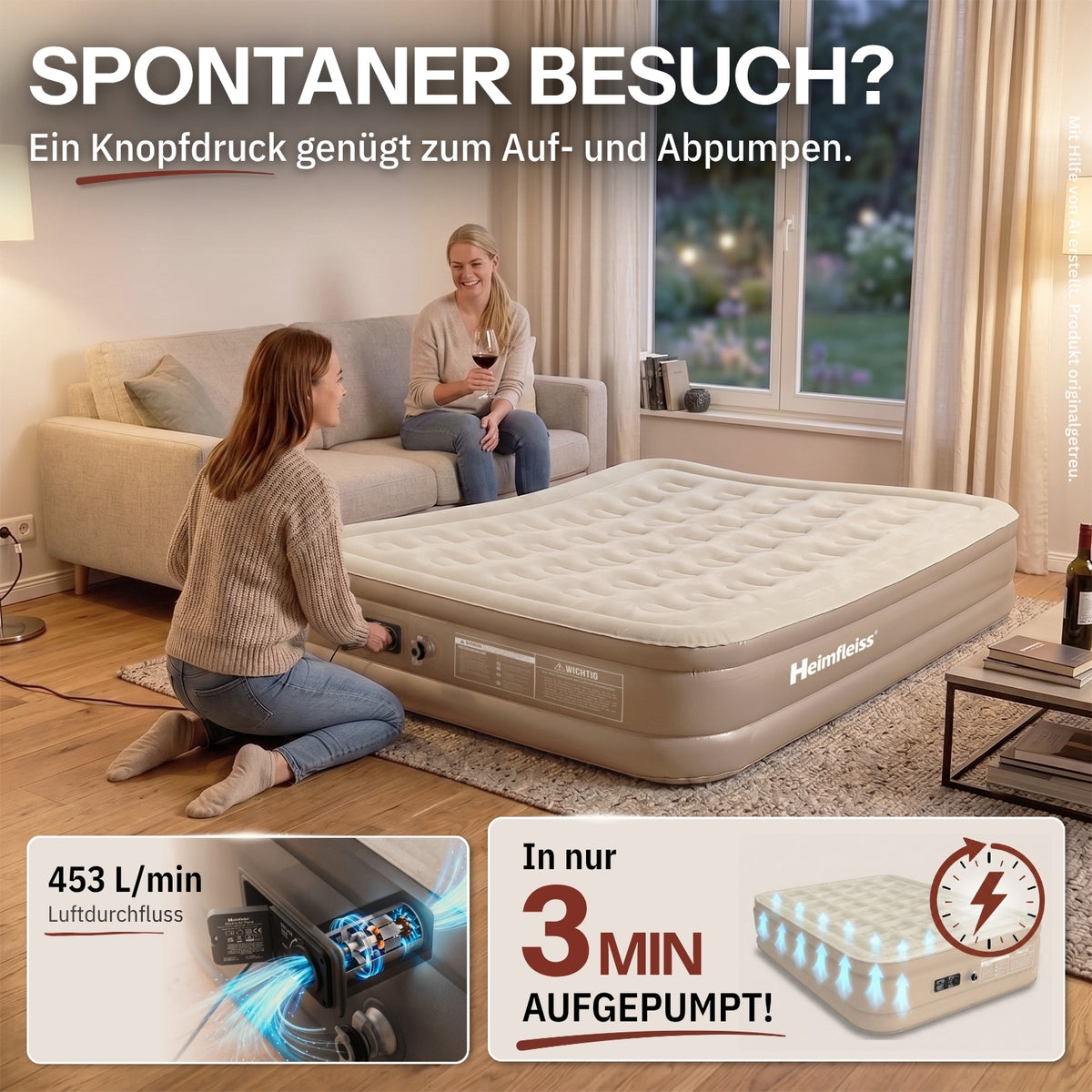 Luftmatratze selbstaufblasend