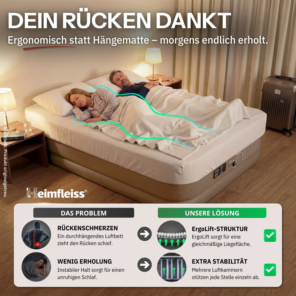 Luftmatratze selbstaufblasend