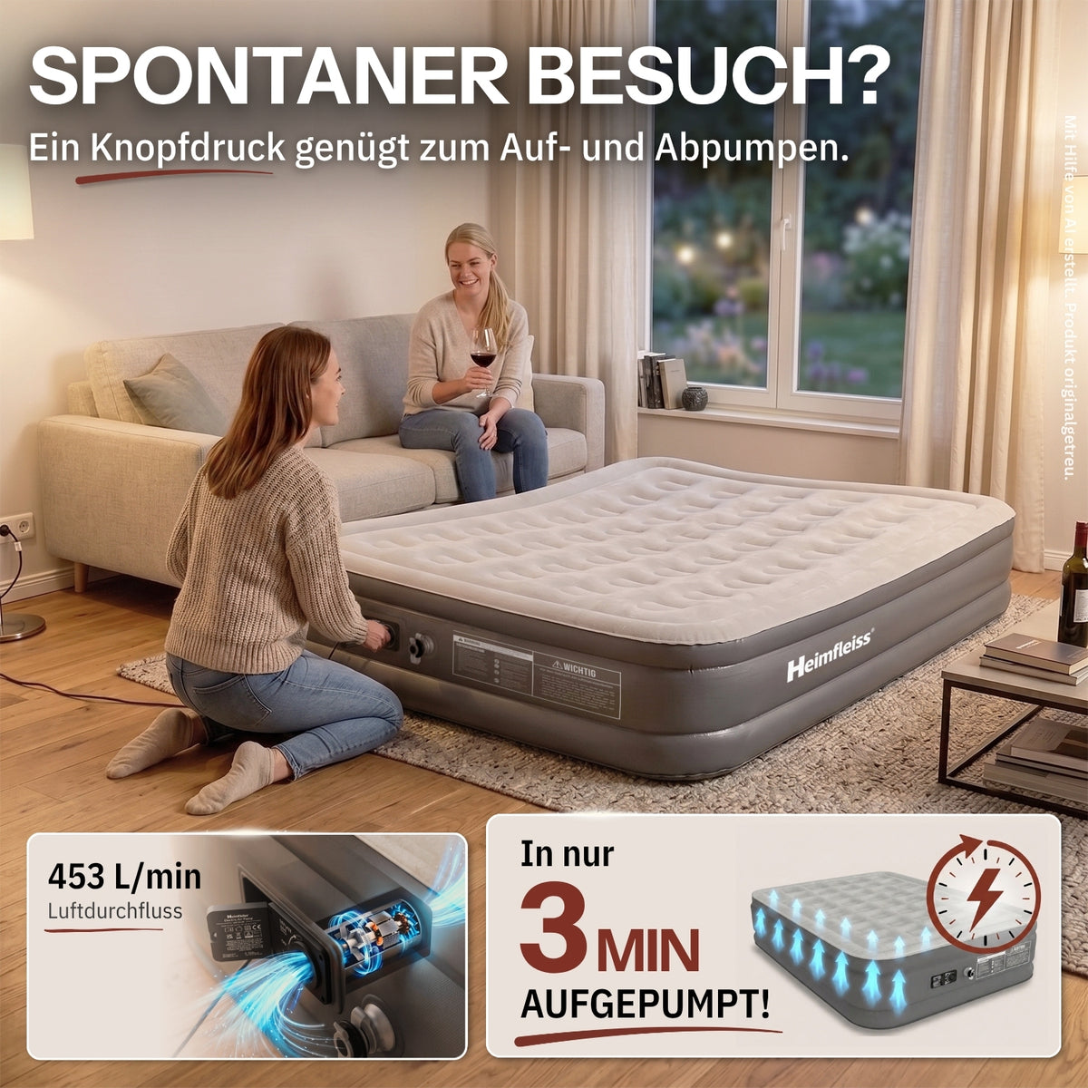 Luftmatratze selbstaufblasend