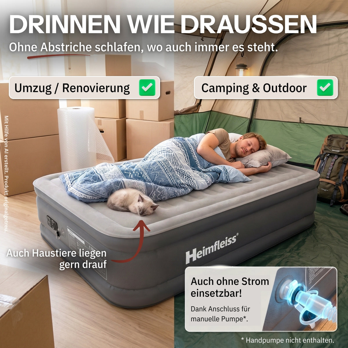 Luftmatratze selbstaufblasend