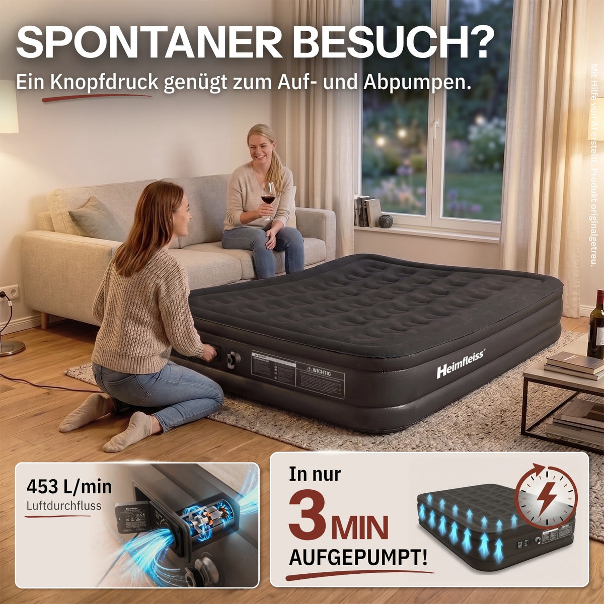 Luftmatratze selbstaufblasend