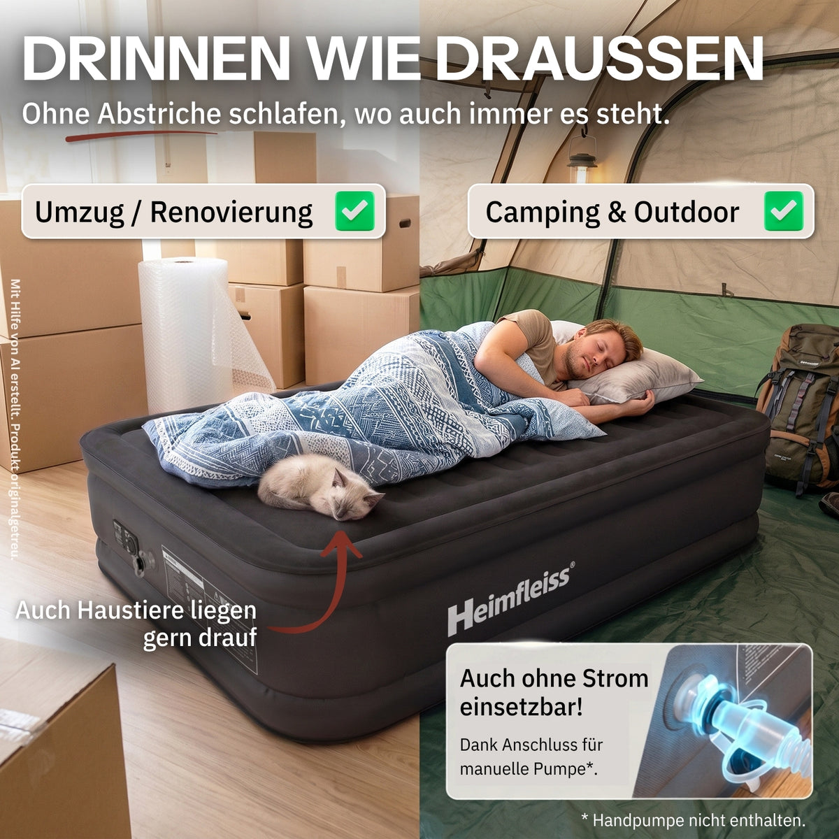Luftmatratze selbstaufblasend