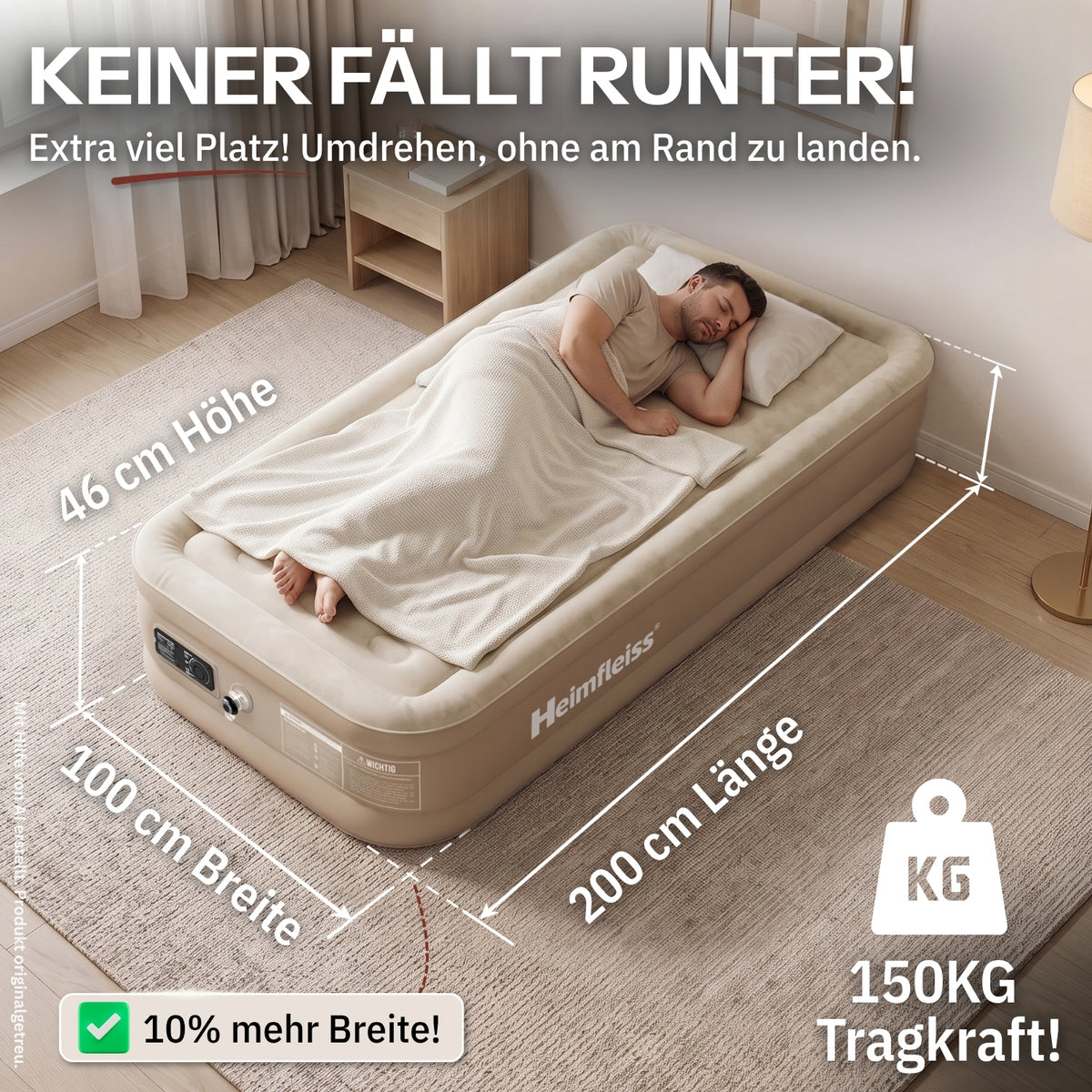 Luftmatratze selbstaufblasend