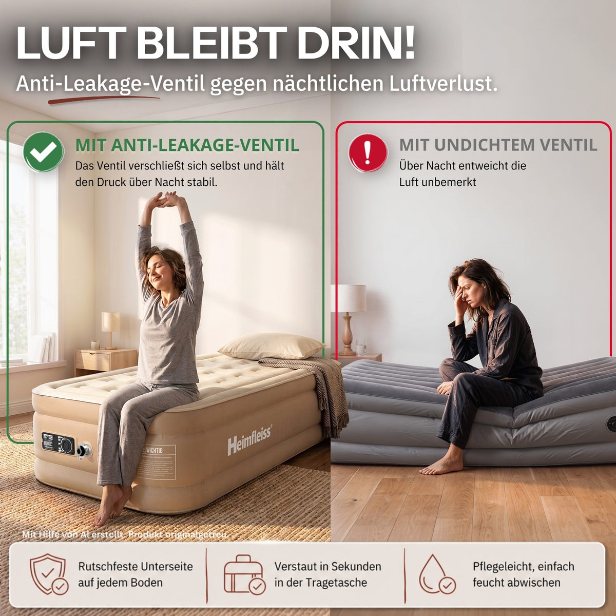Luftmatratze selbstaufblasend