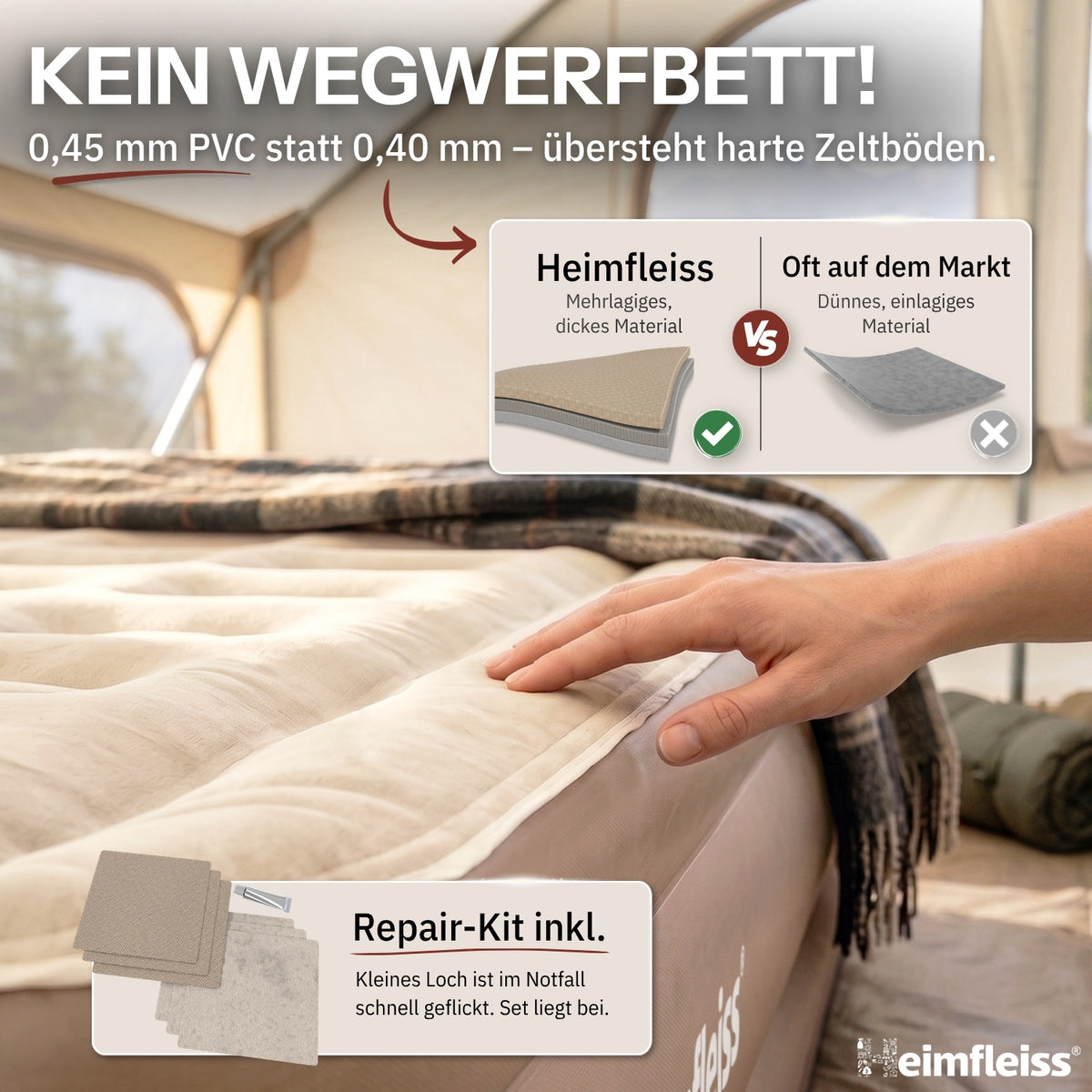 Luftmatratze selbstaufblasend