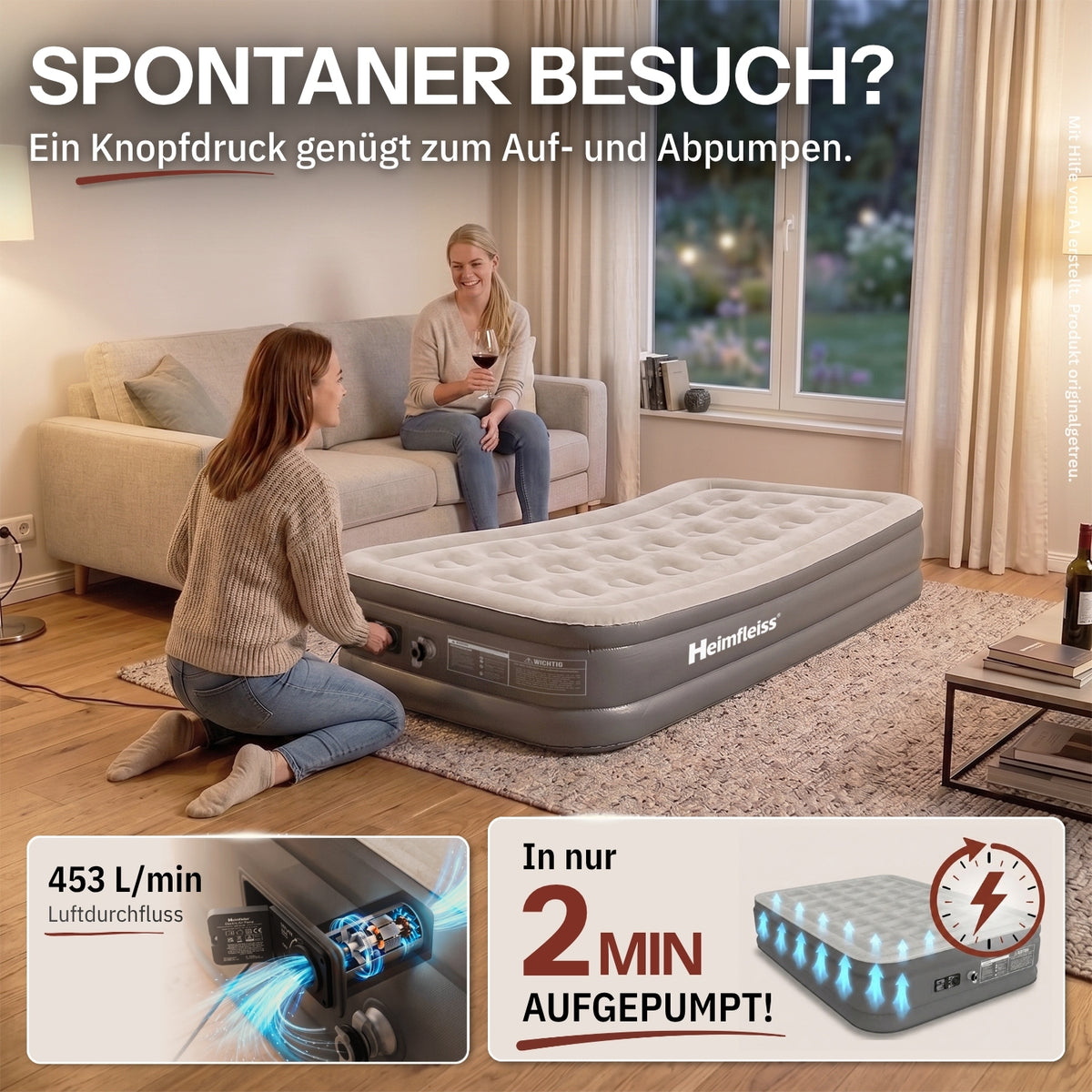 Luftmatratze selbstaufblasend