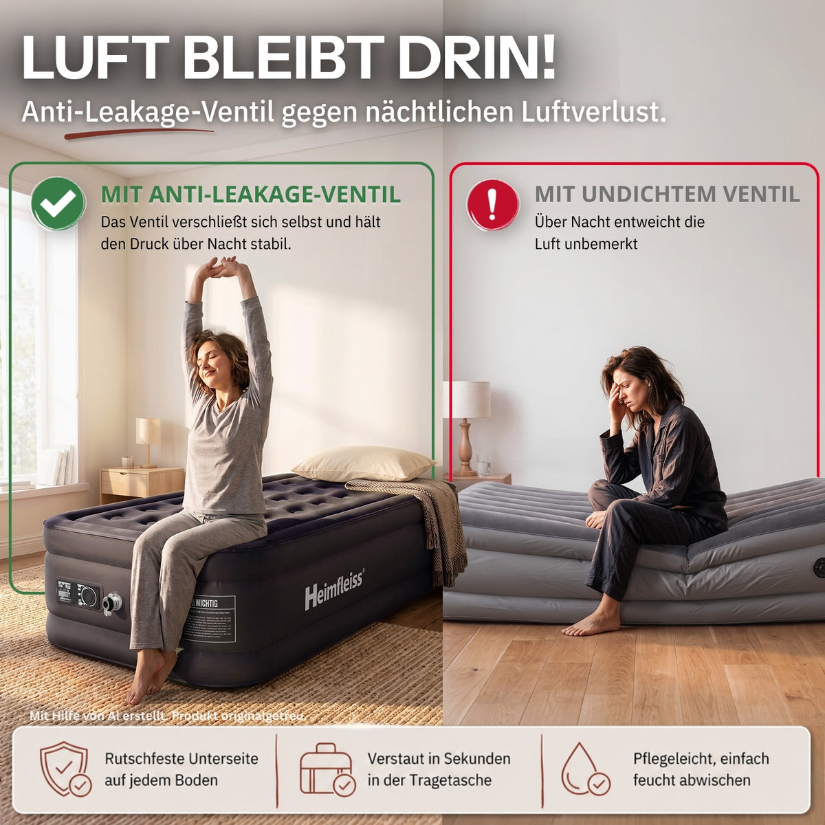 Luftmatratze selbstaufblasend
