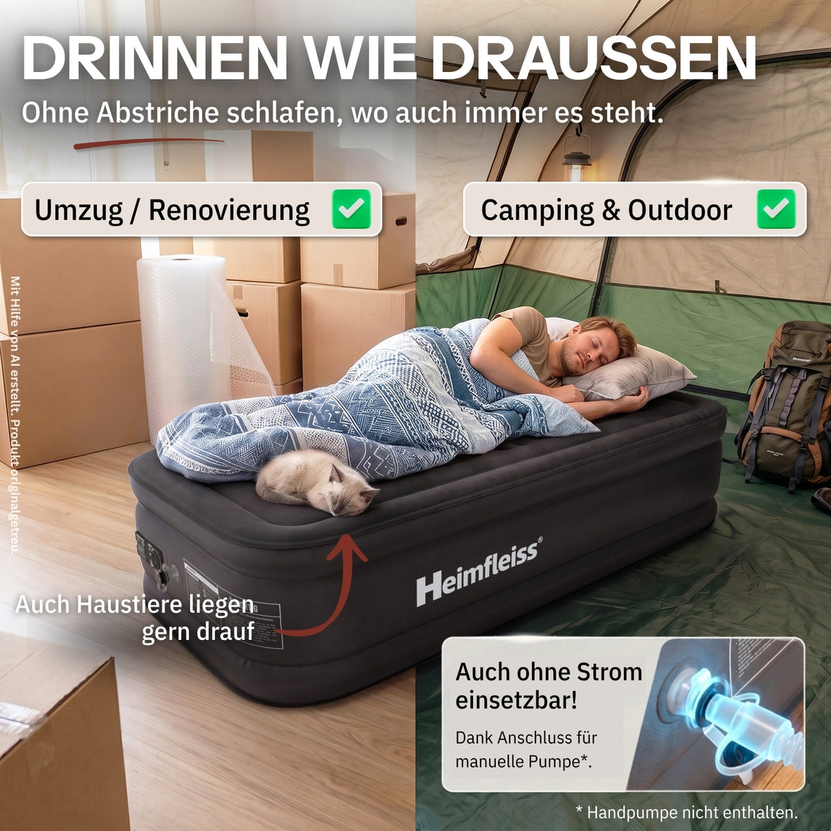 Luftmatratze selbstaufblasend